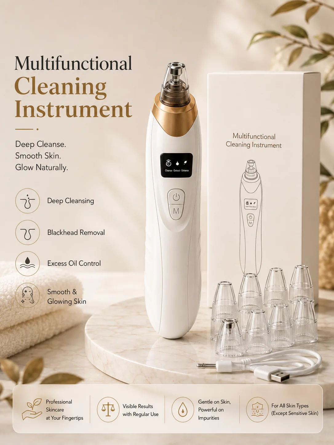Multifunctional Facial Pore Cleaner & Blackhead Remover